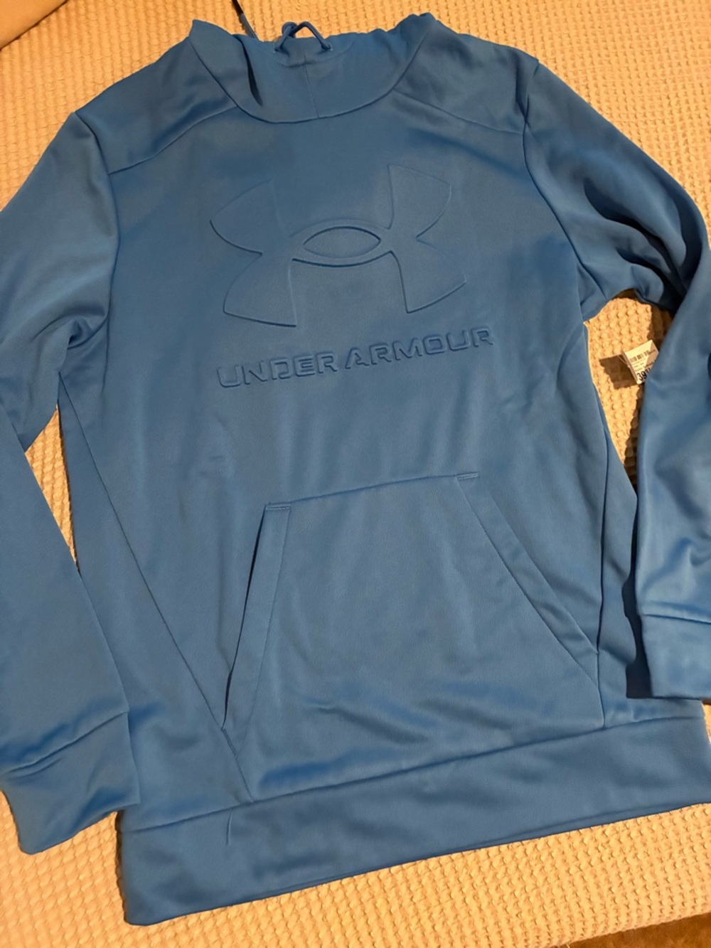 NWT Under Armour Blue Embossed Logo Hoodie, Small